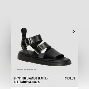 Dr. Martens Unisex GRYPHON BRANDO LEATHER GLADIATOR SANDALS